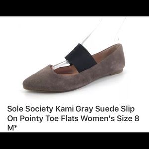 Never worn Size 8 Sole Society Grey Flats
